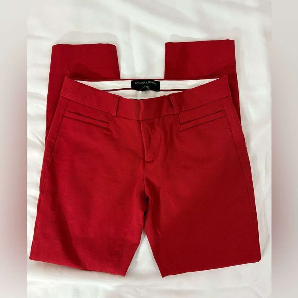 NWT Banana Republic Red Sloan Pants